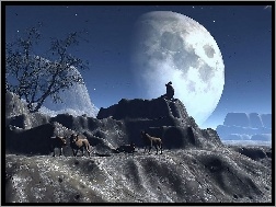 Księżyc, Stado, Wilków